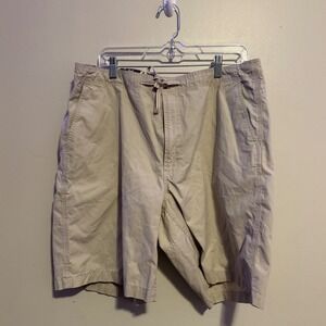 Tommy Hilfiger Women's Cargo Shorts 36 Beige Military Issue 100% Cotton Blend